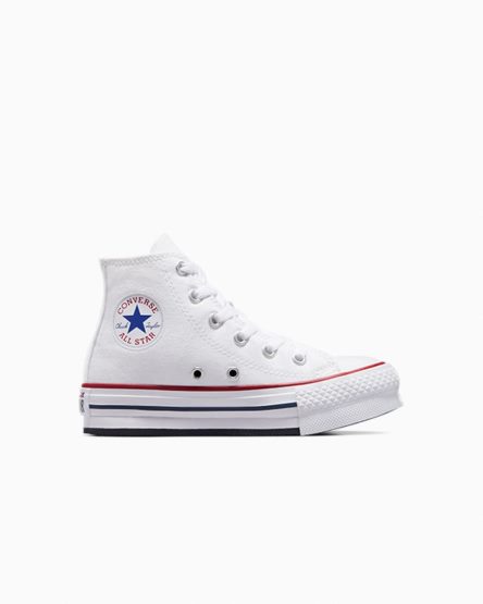 Pantofi Platforma Fete Converse Chuck Taylor All Star Lift Inalti Albi Rosii Inchis Bleumarin | RO HLTJD843